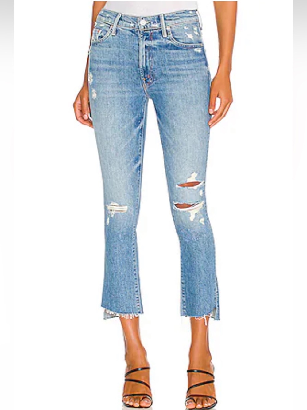 MOTHER The Insider Crop Step Fray Shade Holy Melancholy Size 24